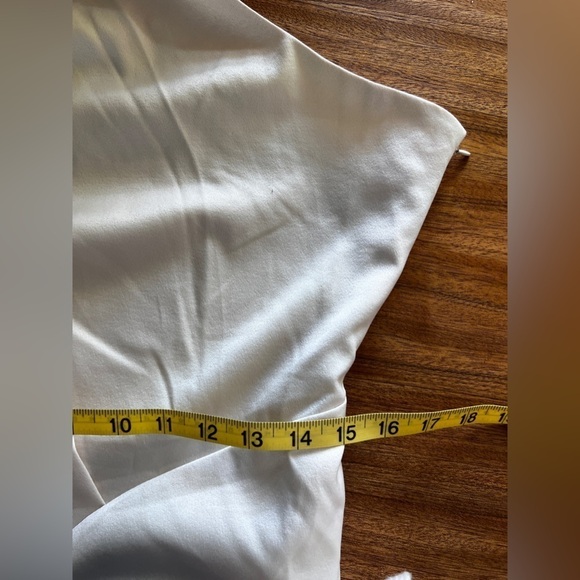 Elliatt Anthropologie One Shoulder Mercury Ruched Mini Dress Pearl/Cream Sz Med - Picture 13 of 16